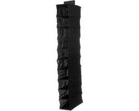 Kipit Kledingkast organizer - 10 vaks - zwart - 15 x 28 x 118 cm