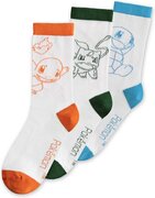 Difuzed pokémon - starters crew socks (3pack)