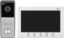 EMOS - Interphone vidéo 2 fils - 720p HD, vision nocturne, écran couleur 7", blanc/argent