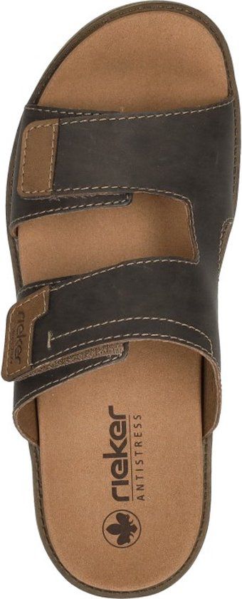 Rieker Open Teen Slippers - middel bruin - Maat 47