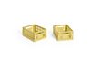 HAY Colour Crate Mini 13x17 cm, lot de 2 jaune poussiéreux