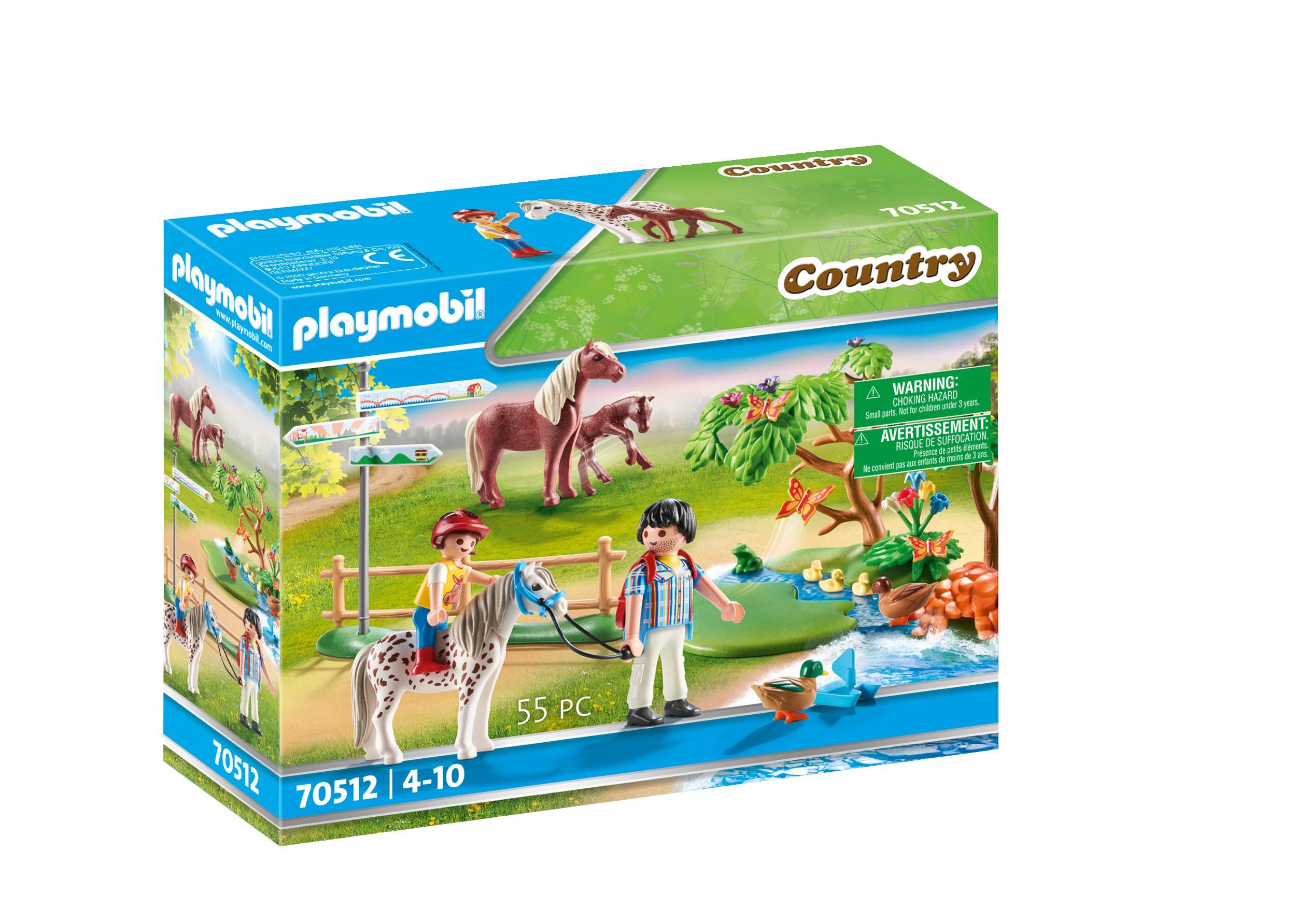 Playmobil Country 70512 Gelukkige Ponyreis - Speelgoedfiguren Kinderen - Meerkleurig