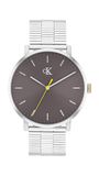 Calvin Klein CK REAL Collection horloge met drie wijzers en kwartsuurwerk met roestvrijstalen armband