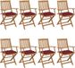 Maison Exclusive - Chaises pliantes 8 pièces avec coussins en bois d'acacia massif