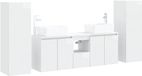 vidaXL Ensemble de meubles de salle de bain 5 pièces Blanc laqué brillant 33 x 34,5 x 100 cm