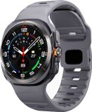 By Qubix Qubix - Compatible Samsung bandje - Wave siliconen bandje - Donkergrijs - Geschikt voor Samsung Galaxy Watch Ultra / Ultra 2 - 47mm