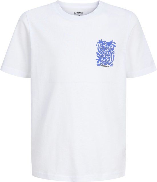 JJ REBEL JUNIOR JACK&JONES Jongens T-shirt met backprint wit - Maat 152