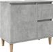 vidaXL Wastafelkast 65x33x60 cm bewerkt hout betongrijs