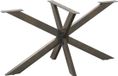 vidaXL Eettafelpoot Spider Staal Naturel 150x78x73 cm