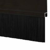 vidaXL Zelfklevende Deurborstels Zwart 100 cm Aluminiumlegering 12 stuks