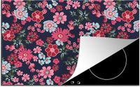 Merkloos KitchenYeah® Inductie beschermer 77x51 cm - Bloemen - Flora - Roze - Bloesem - Patronen - Inductiebeschermer - Inductiemat - Inductieplaat mat