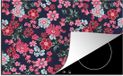 Merkloos KitchenYeah® Inductie beschermer 77x51 cm - Bloemen - Flora - Roze - Bloesem - Patronen - Inductiebeschermer - Inductiemat - Inductieplaat mat