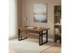 Dmora Bureau Sequals en Métal Noyer Marron 90x180x73h cm