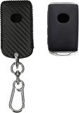 kwmobile Autosleutel Kunstlederen Hoes voor Mazda 3-Knoppen CX30 CX50 CX60 CX90 MX-30 Cover - Sleutelhoes met Sleutelring - Zwart