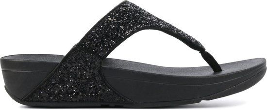 FitFlop Lulu Glitter Teenslippers Dames Zwart Maat 41
