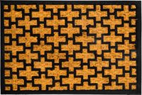Merkloos Relaxdays Deurmat kokos - raster - 60x40 cm - antislip