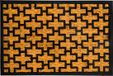Merkloos Relaxdays Deurmat kokos - raster - 60x40 cm - antislip