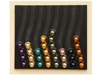 cafedeco Capsuledispenser, capsulehouder, wandhouder voor 80 capsules, originele Nespresso koffiecapsulestandaard (zwart)