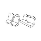 Set Superior Set stoelhoezen - zwart/grijs - compatibel met Toyota Yaris 5p (10/11>08/20)