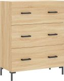 vidaXL Dressoir Sonoma Eikenhout 69,5x34x90 cm