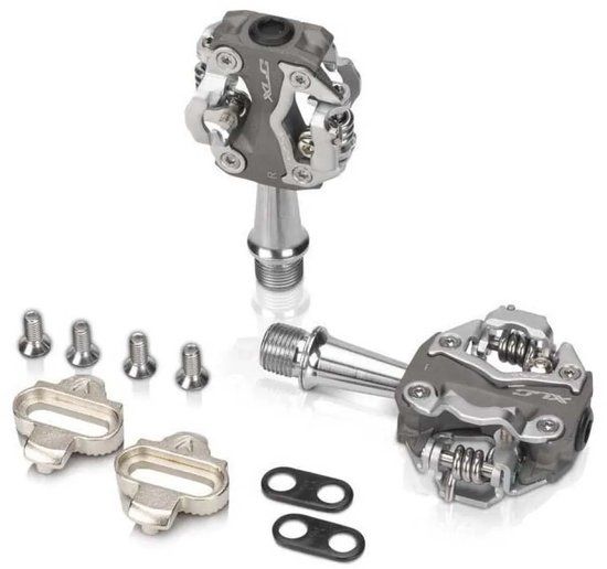 XLC ATB PD-S15 Fietspedalen MTB & Gravel – SPD – 9/16" – Aluminium – Grijs & Zilver