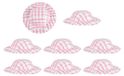8 mini chapeaux de paille, 5 x 1,5 cm, chapeaux de poupée tissés, rose clair