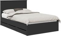 vidaXL Bedframe met lade, zwart, 120 x 190 cm