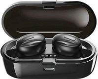 Xawy Bluetooth hoofdtelefoon, Bluetooth 5.0 draadloze oortelefoon in-ear stereo geluid microfoon mini draadloze oordopjes met hoofdtelefoon en draagbare oplaadcase voor iOS Android PC LD7
