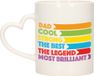 Bellatio Decorations Cadeau koffie/thee mok voor papa - hartjes handvat - multi - 300 ml - Vaderdag