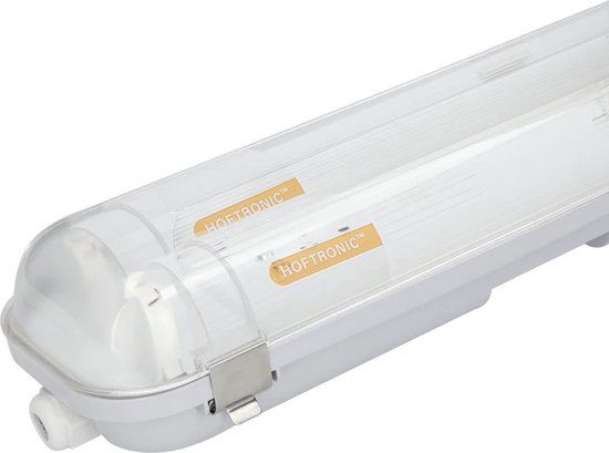 HOFTRONIC Eco Bright LED TL armatuur 150cm Dubbel - T8 G13 Incl. LED TL buizen - 6500K Daglicht wit licht - 31 Watt 4960 Lumen (160lm/W) - IP65 Waterdicht