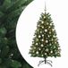 vidaXL Kunstkerstboom middengroen met kerstbal 150 cm 150 LED's