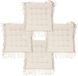 Atmosphera Stoelkussen Macrame - 4x - Ivoor - 40 x 40 x 5 cm