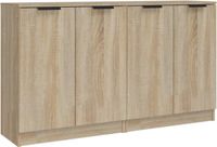 vidaXL Dressoirs 2 stuks Sonoma eik 60 x 30 x 70 cm bewerkt hout