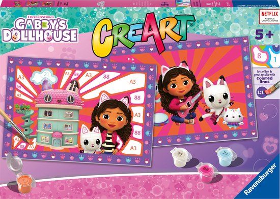 Ravensburger CreArt Gabby's Dollhouse - Schilderen op nummer voor volwassenen