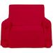 Soleil d'Ocre Omslag van Fauteuil in Katoen Panama Rood, 90 x 270 cm