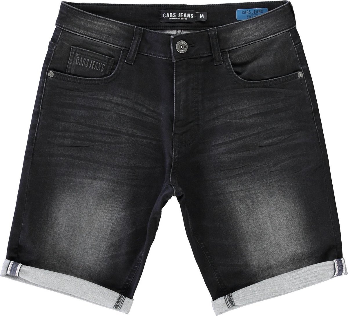 Cars Jeans Heren SEATLE Short Denim Black Used - Maat S