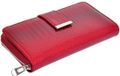 Jennifer Jones Portefeuille Cuir vernis Cuir naturel Accents dorés Rouge Portefeuille Billfold Unisexe Adultes