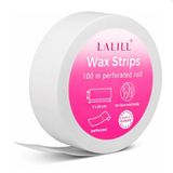 LALILL Vliesrol, wax, wit, 100 m x 7 cm, voor warme was, suiker, suikerpasta, sugaring, afscheurbare ontharingsstrips