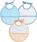 Ti TIN - Verpakking met 3 kruissteek slabbetjes van 100% katoen met een heerlijk zacht gevoel | Kleur: blauw, afmeting 19x19 cm