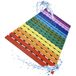 LuxurYou Antislip badmat, dubbelgelaagde douchemat met zuignappen, sneldrogende constructie, vrij van giftige stoffen, BPA, latex, ftalaten en pvc (regenboog)