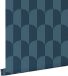 ESTAHome behang art deco bogen vergrijsd donker blauw - 53 cm x 10.05 m