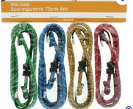 4 Bungees Bagagespinnen 4p per 75cm 4 kleuren geassorteerd