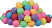 Relaxdays beer pong balletjes - set van 100 - tafeltennisballetjes - Ø 40 mm - gekleurd