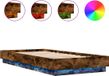 vidaXL Bedframe met LED-verlichting, Gerookt eikenkleurig, 100x200 cm