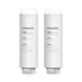 PHILIPS AUT820/10 gootsteenfilter, 2 stuks, actieve kool, QuickTwist Change, elimineert 99% chloor, zuiver water voor badkamer en keuken, kunststof