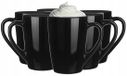 Glasmark zwarte latte glazen - Set van 6 - 300ml