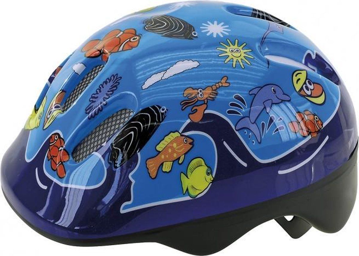 Ventura Fietshelm Sea World Blauw - Maat 52/56 cm