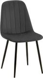 CLP Baxter Eetkamerstoel - Zwart Metalen Frame - Velvet - Fluweel - Metaal/donkergrijs