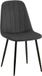 CLP Baxter Eetkamerstoel - Zwart Metalen Frame - Velvet - Fluweel - Metaal/donkergrijs
