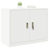 vidaXL Opbergkast Wit 90 x 40 x 70 cm Staal